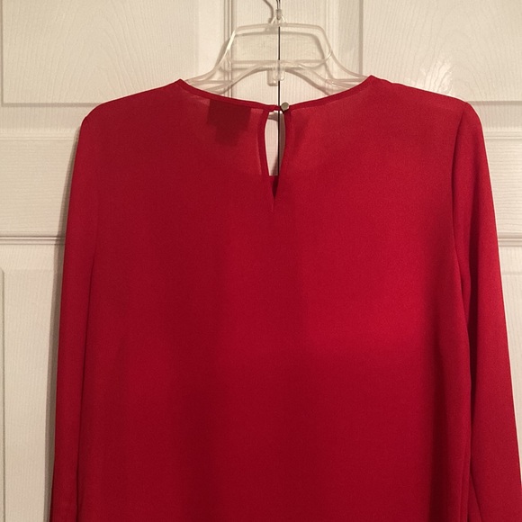 Liz Claiborne Red Embellished Blouse - Picture 3 of 5